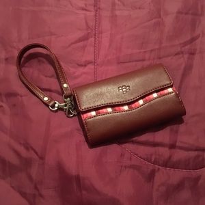 EUC - Blackberry leather folio case - merlot